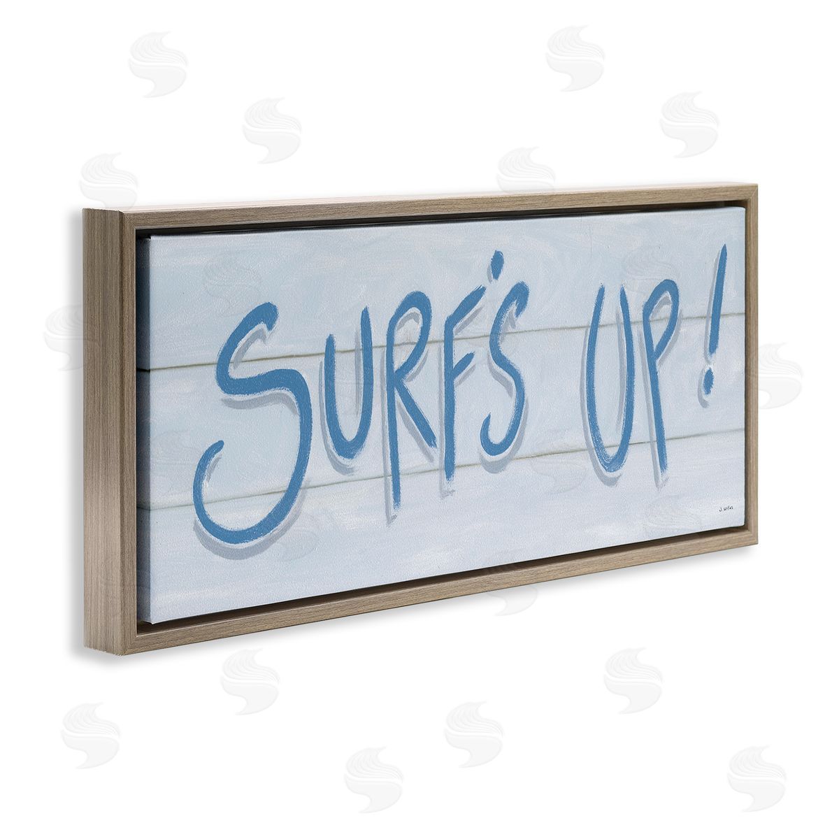 James Wiens Surf's Up Nautical Beach Phrase Soft Blue Typography