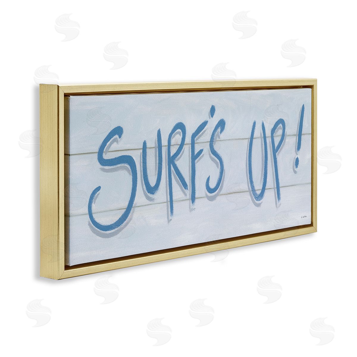 James Wiens Surf's Up Nautical Beach Phrase Soft Blue Typography