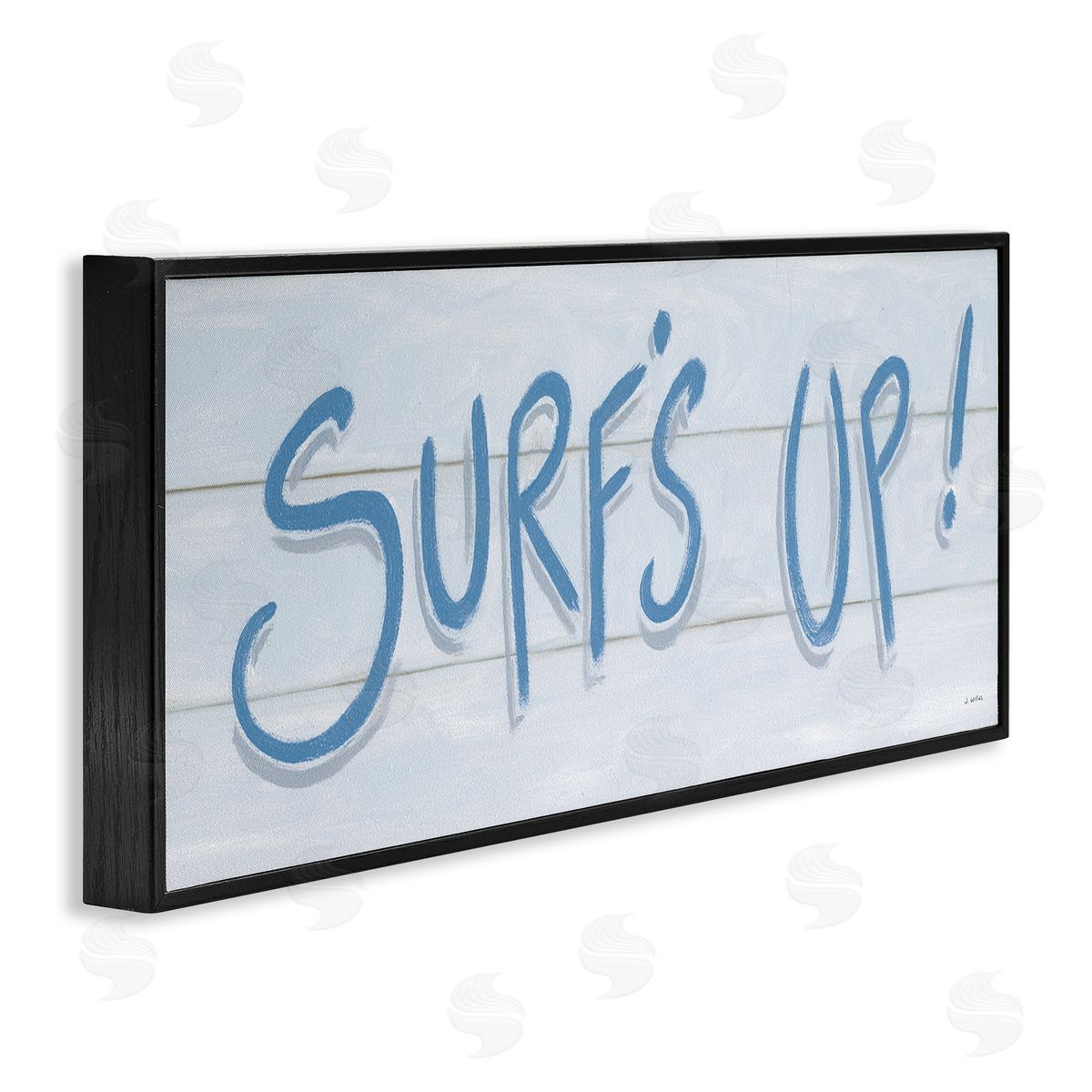 James Wiens Surf's Up Nautical Beach Phrase Soft Blue Typography