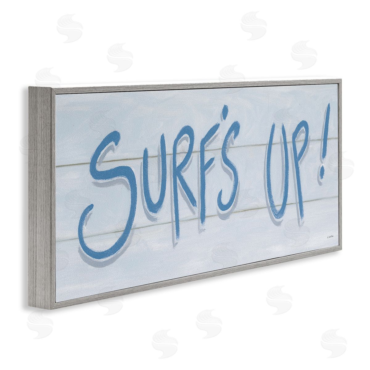 James Wiens Surf's Up Nautical Beach Phrase Soft Blue Typography