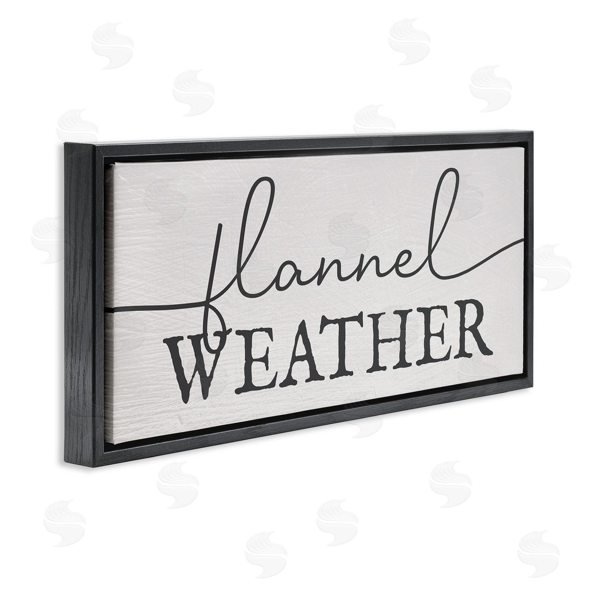 Stupell Studio Flannel Weather Phrase Minimal Text Black Off-White
