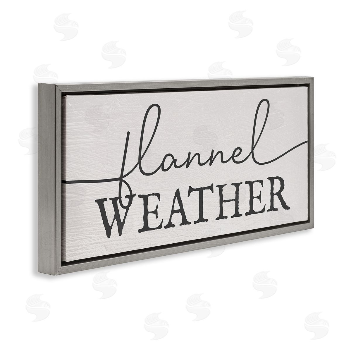Stupell Studio Flannel Weather Phrase Minimal Text Black Off-White