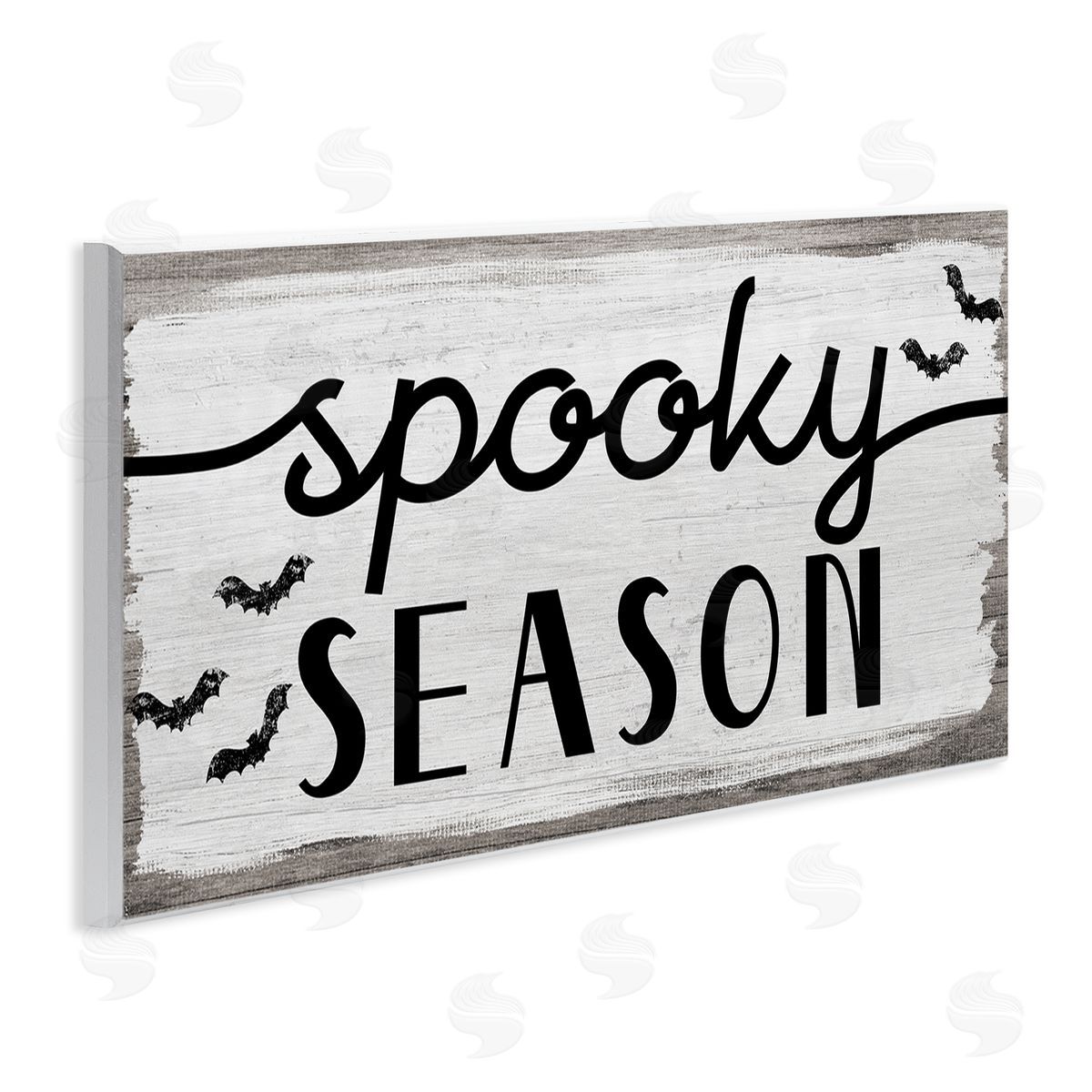 Stupell Studio Spooky Season Sign Black Bats Halloween Phrase