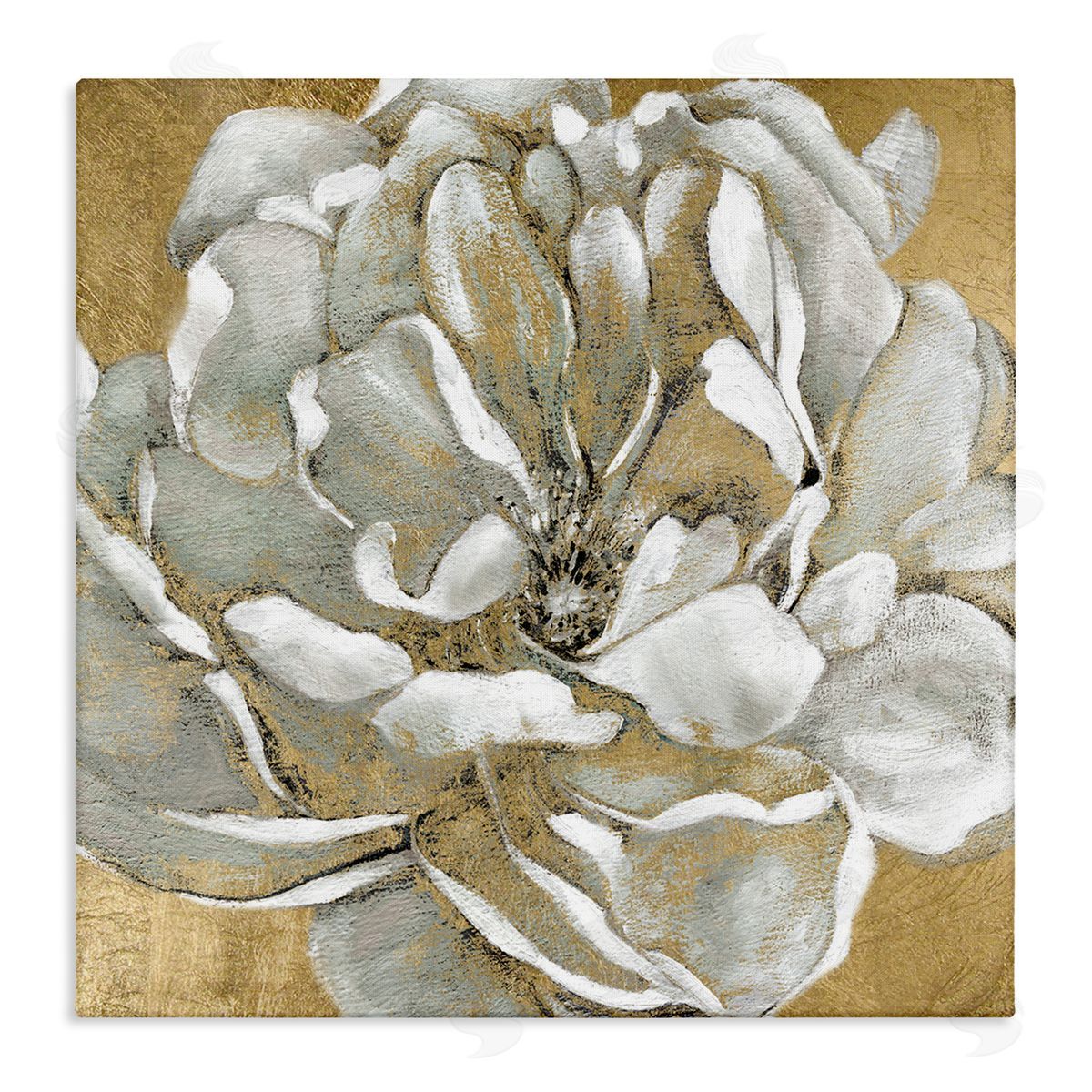 Blushing White Magnolia Flower Abstract Canvas Wall Art, Home Decor by Carol Robinson