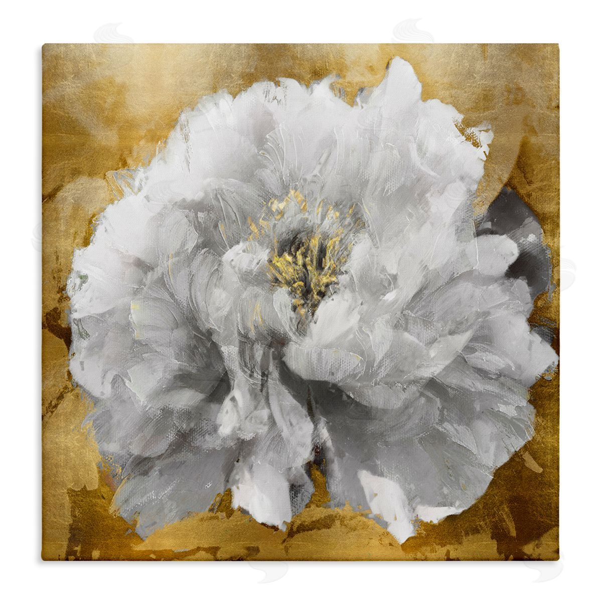 Shawna Sullivan Blushing Peony Flower Modern Blossoming Floral Photography Stretched Canvas Wall Art Print