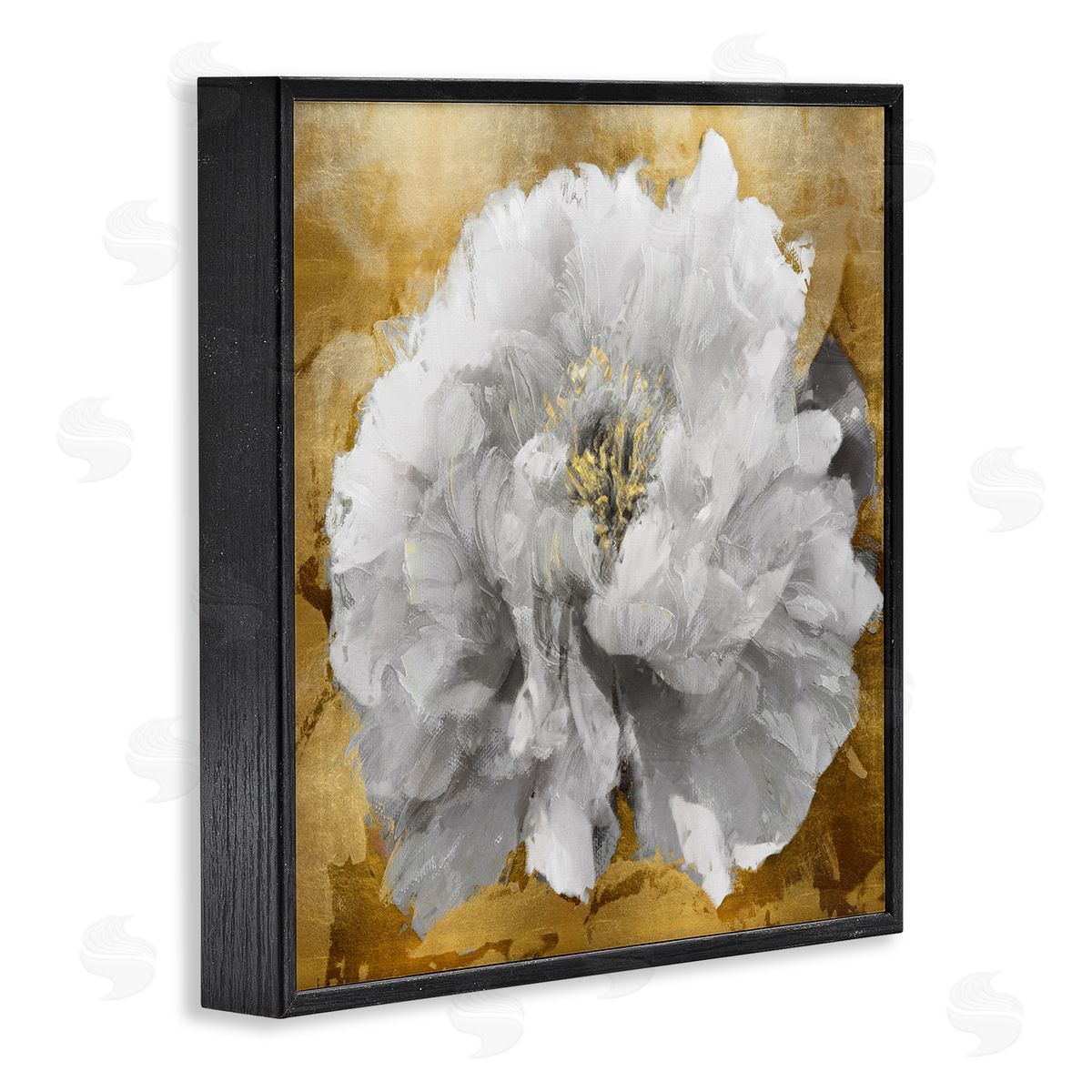Shawna Sullivan Blushing Peony Flower Modern Blossoming Floral Photography Black Framed Glicee Wall Art Print