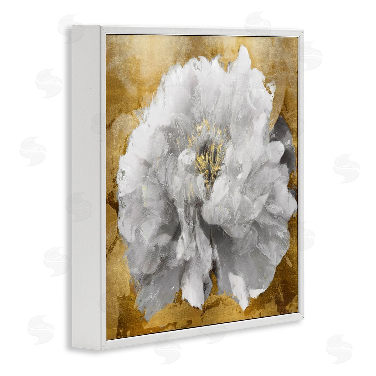 Shawna Sullivan Blushing Peony Flower Modern Blossoming Floral Photography White Framed Glicee Wall Art Print