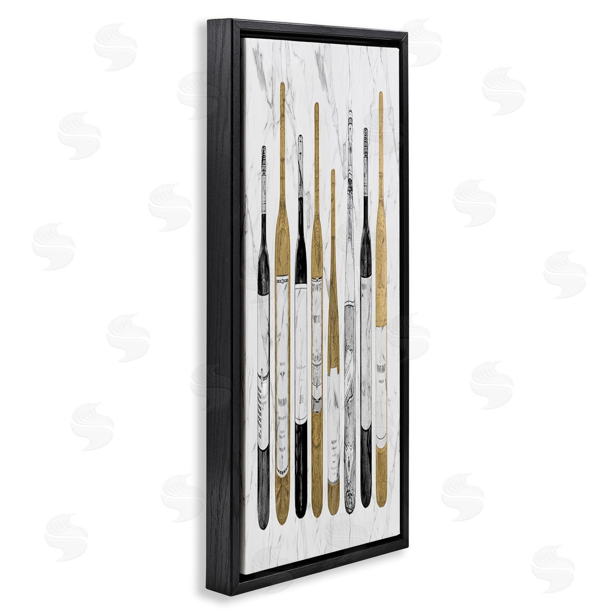 Natalie Carpentieri Traditional Wine Bottle Illustrations Glam Marble Pattern