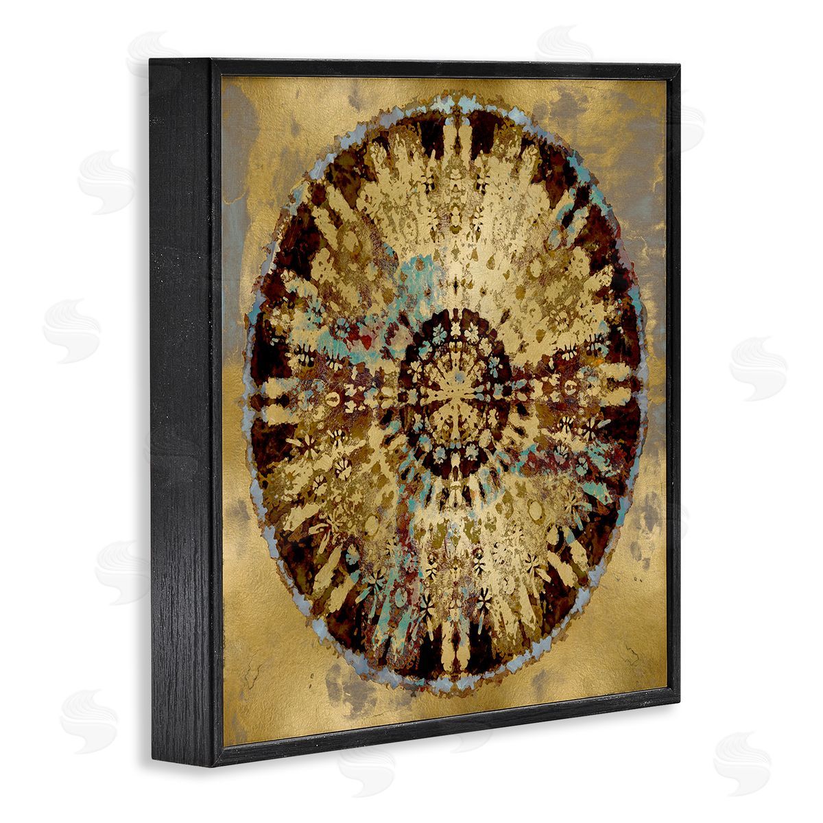 Ellie Roberts Circular Shape Abstraction Modern Rust Pattern Industrial Painting Black Framed Glicee Wall Art Print