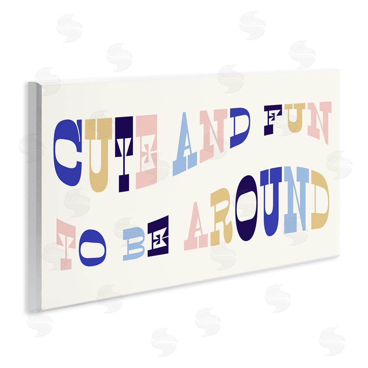 Stupell Studio Cute Fun to Be Around Phrase Retro Typography