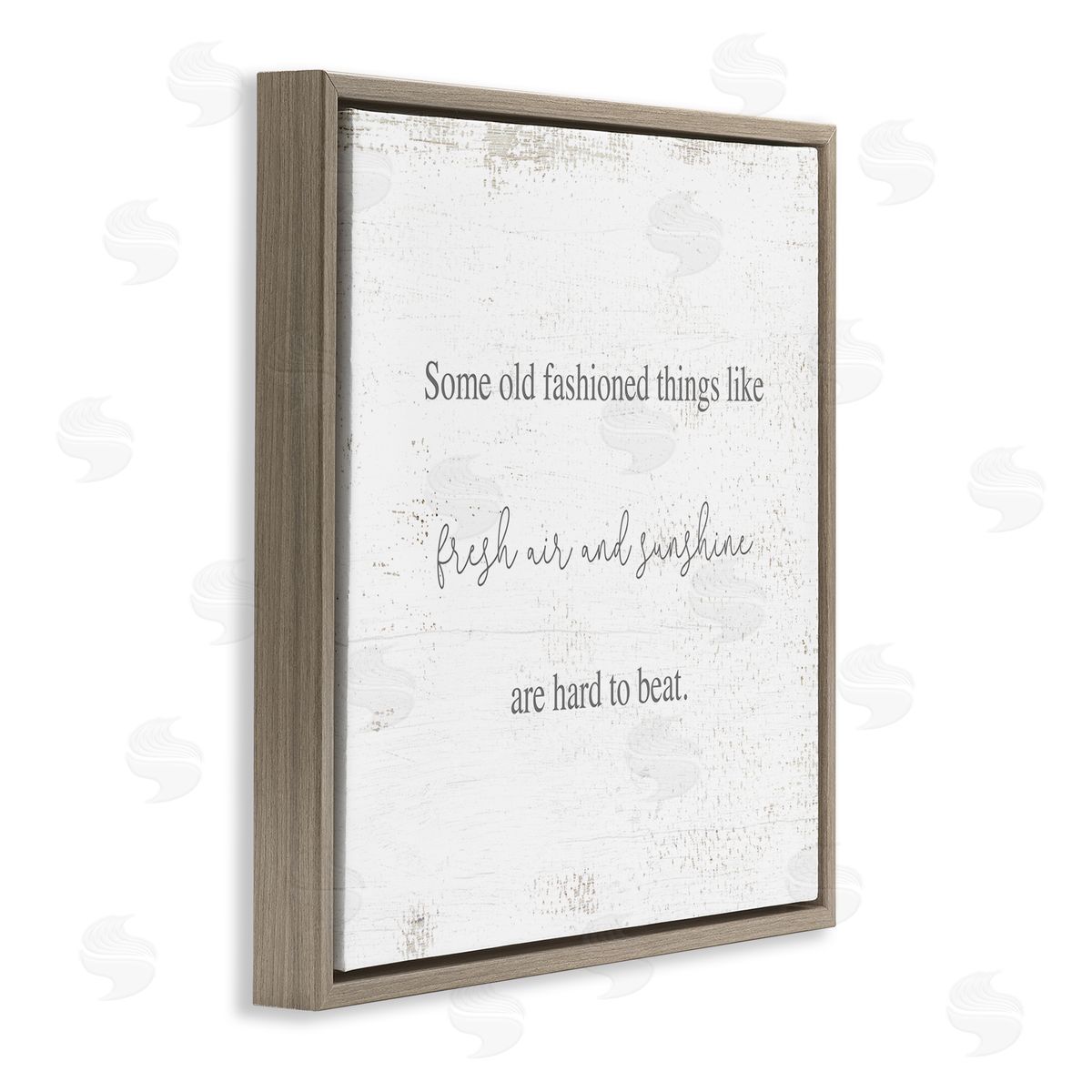 Stupell Studio Old Fashioned like Fresh Air and Sunshine Humor Brown Floating Frame Canvas Wall Art Print
