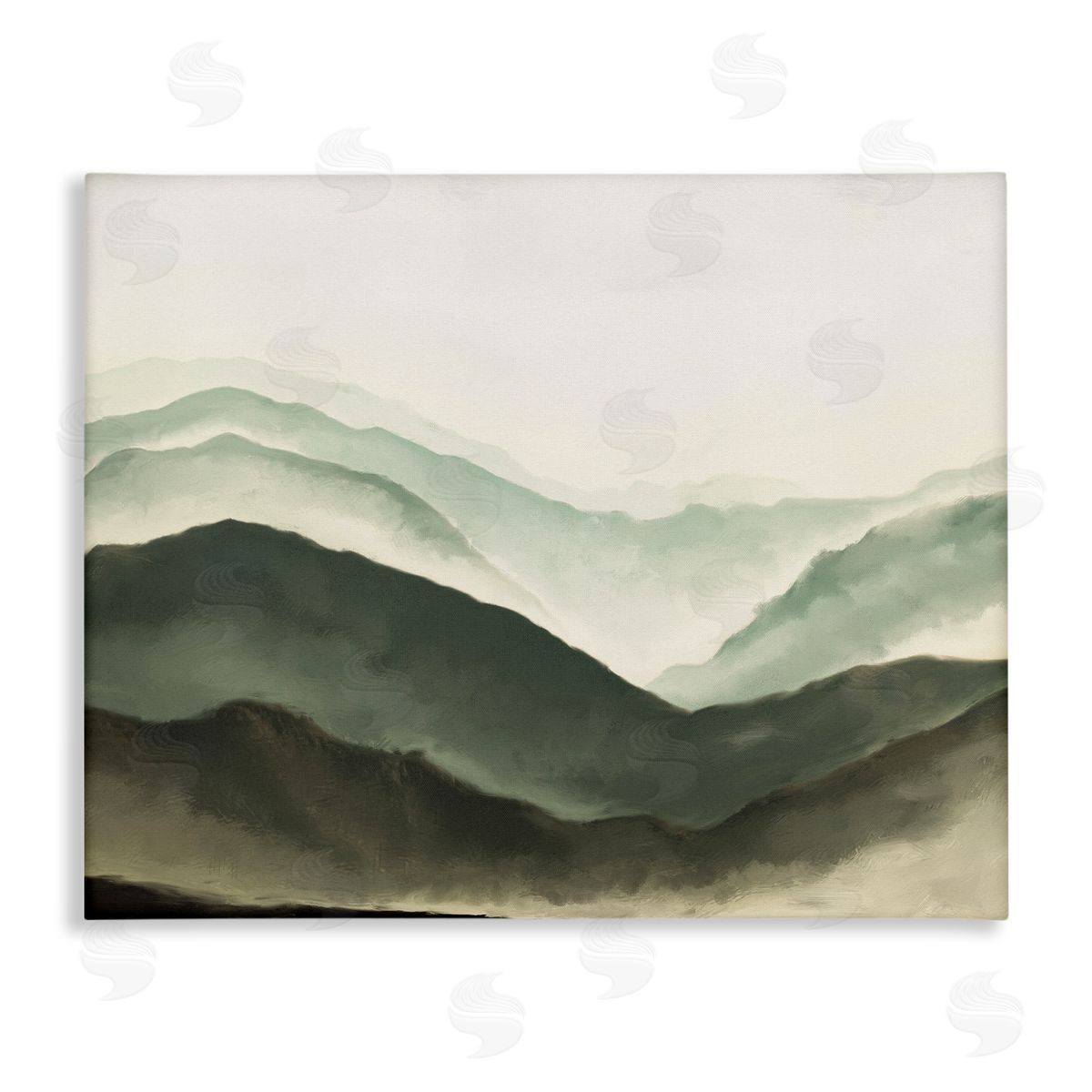 Atmospheric Mountain Range Canvas Wall Art, Home Decor by JJ Design House LLC