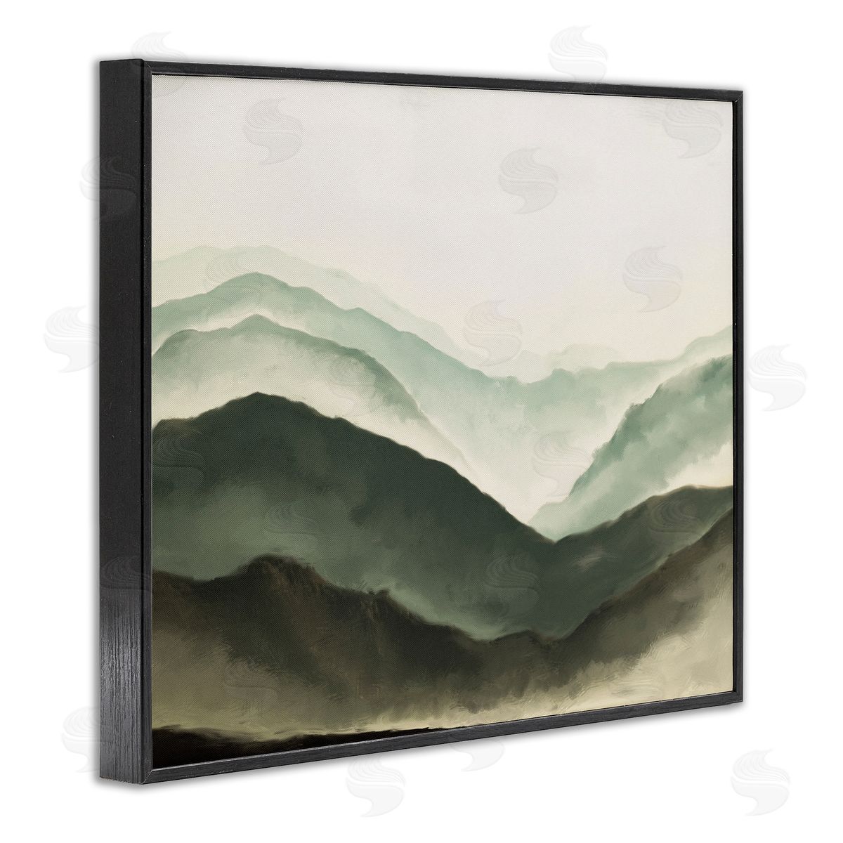 Atmospheric Mountain Range Black Frame Print Wall Art, Home Decor by JJ Design House LLC