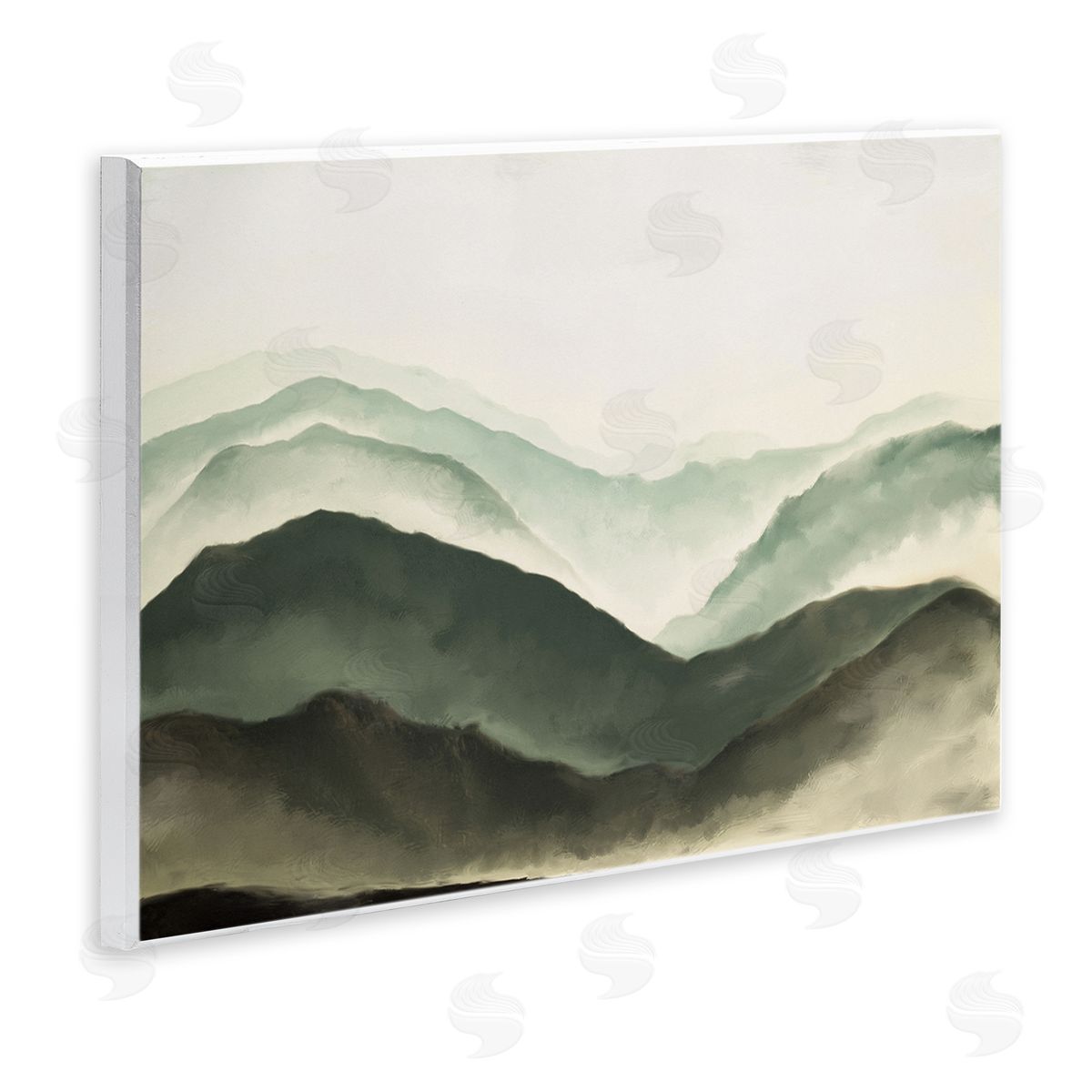 Atmospheric Mountain Range Wood Plaque Wall Art, Home Decor by JJ Design House LLC