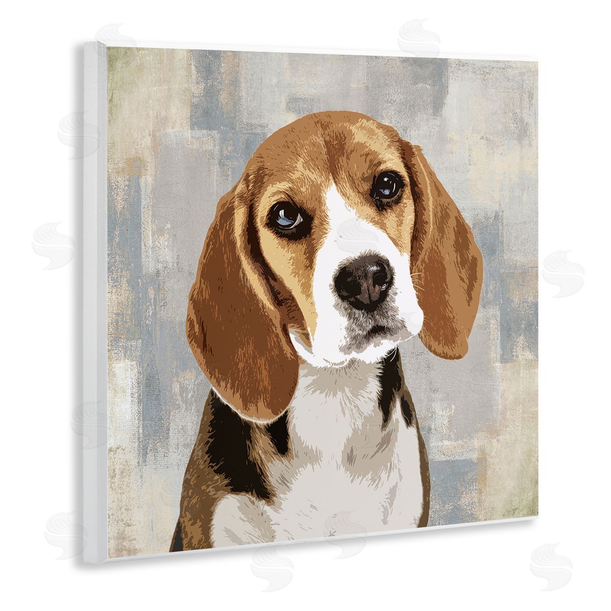 Pet Beagle Patiently Waiting Wood Plaque Wall Art, Home Decor by Keri Rodgers