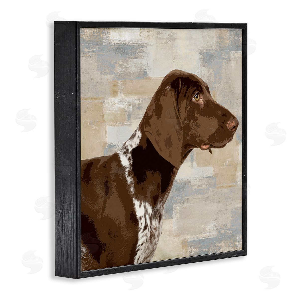 Keri Rodgers Gazing Pointer Dog Vintage Dog Portrait Black Framed Glicee Wall Art Print