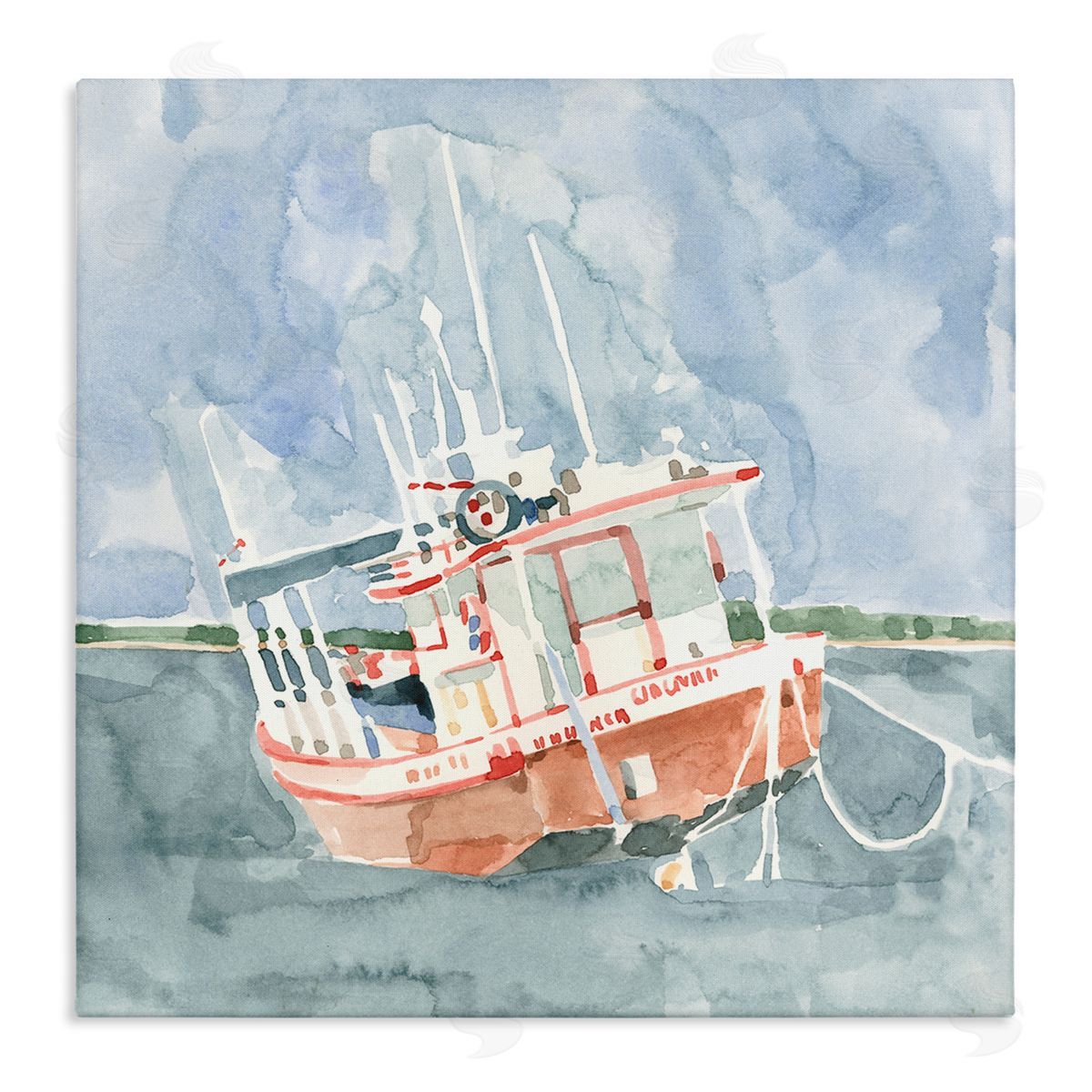 Emma Caroline Coast Guard Boat Transportation Ocean Watercraft  Stretched Canvas Wall Art Print