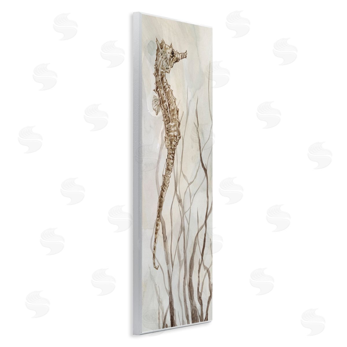 Vigilant Seahorse Ocean Wildlife Wood Plaque Wall Art, Home Decor by Carol Robinson