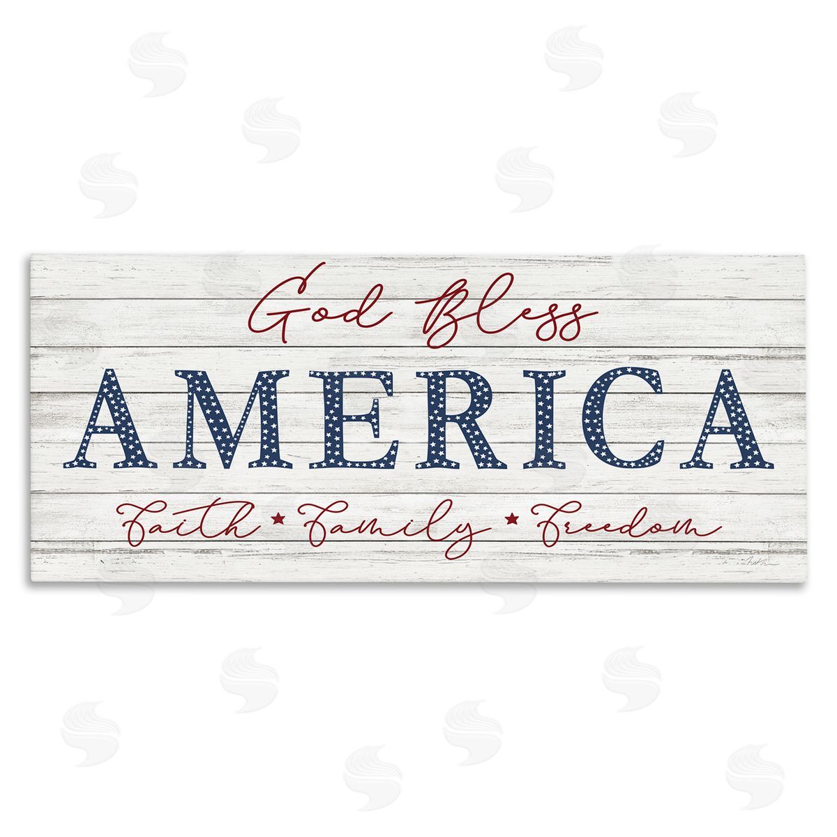 Natalie Carpentieri God Bless America Faith Family fr_sideeedom Hanging Sign
