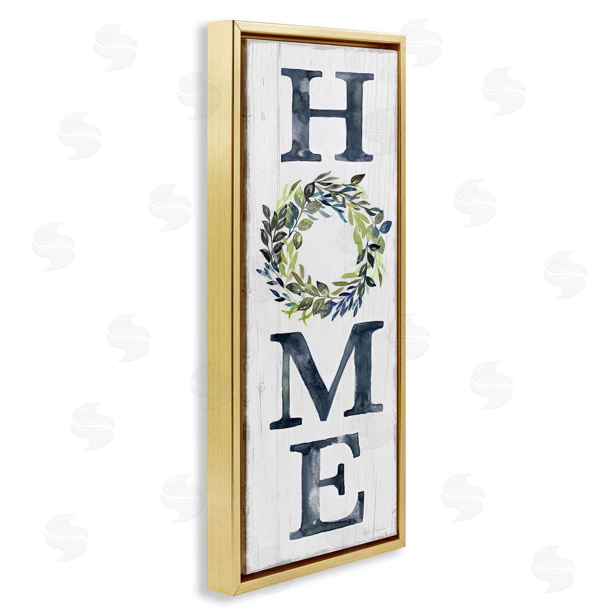 Kristen Brockmon HOME Sign Garland Twig Plant Leaves 