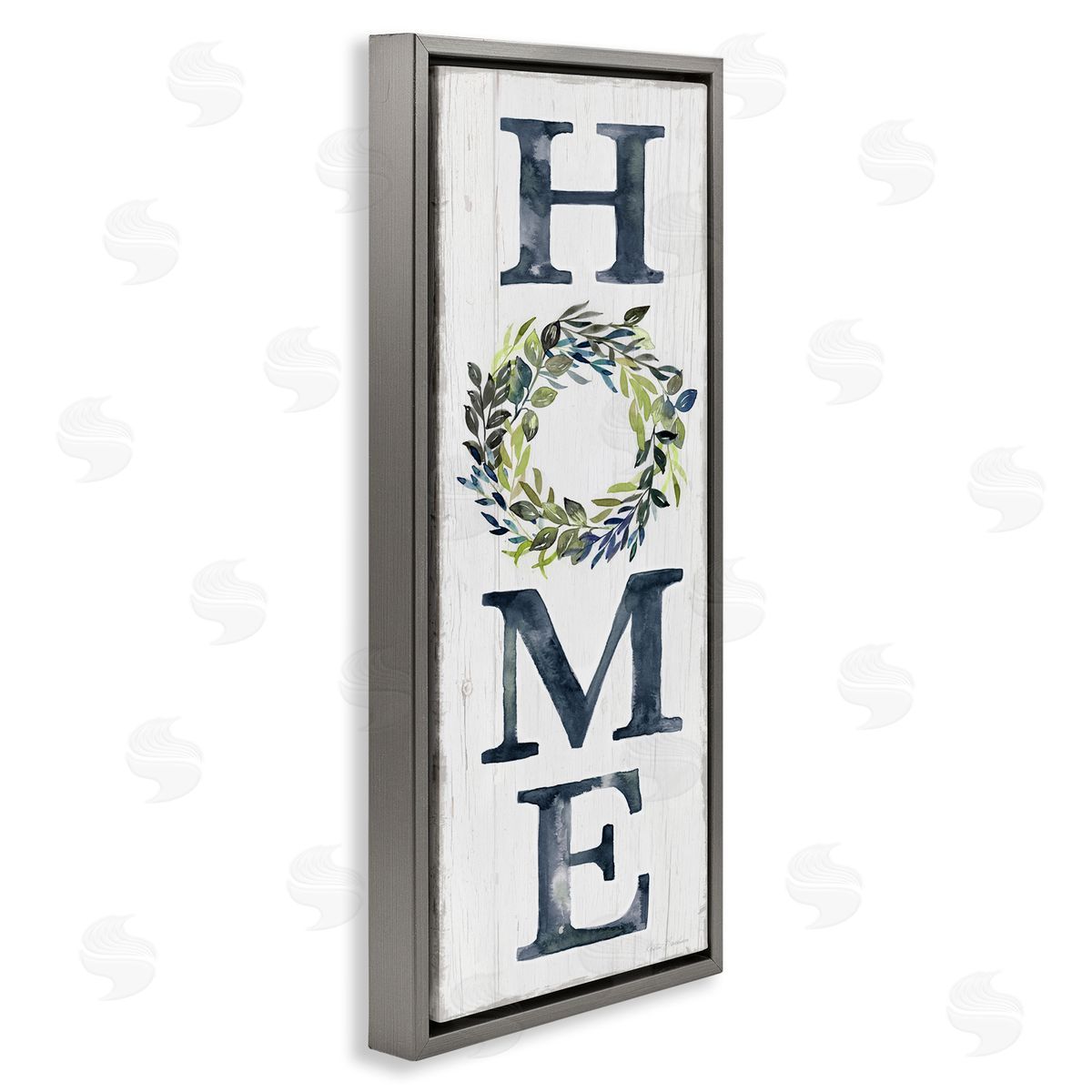 Kristen Brockmon HOME Sign Garland Twig Plant Leaves 