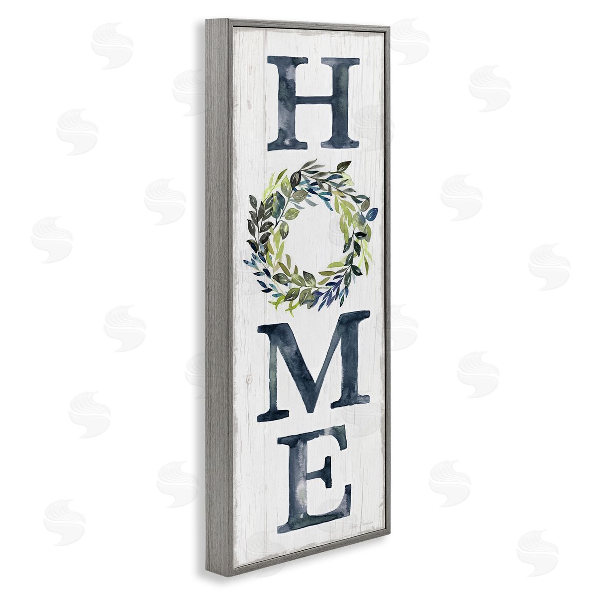 Kristen Brockmon HOME Sign Garland Twig Plant Leaves 