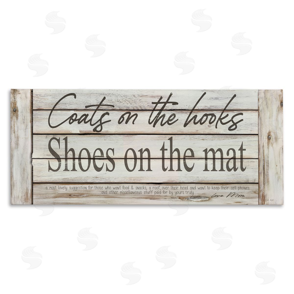 Cindy Jacobs Coats on Hooks Shoes on Mat Home Rules 