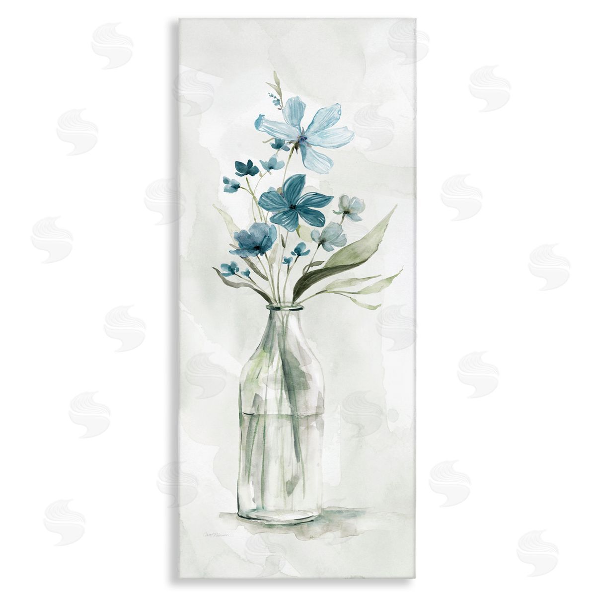 Carol Robinson Wild Lilies Assortment Glass Water Bottle Flower Charm