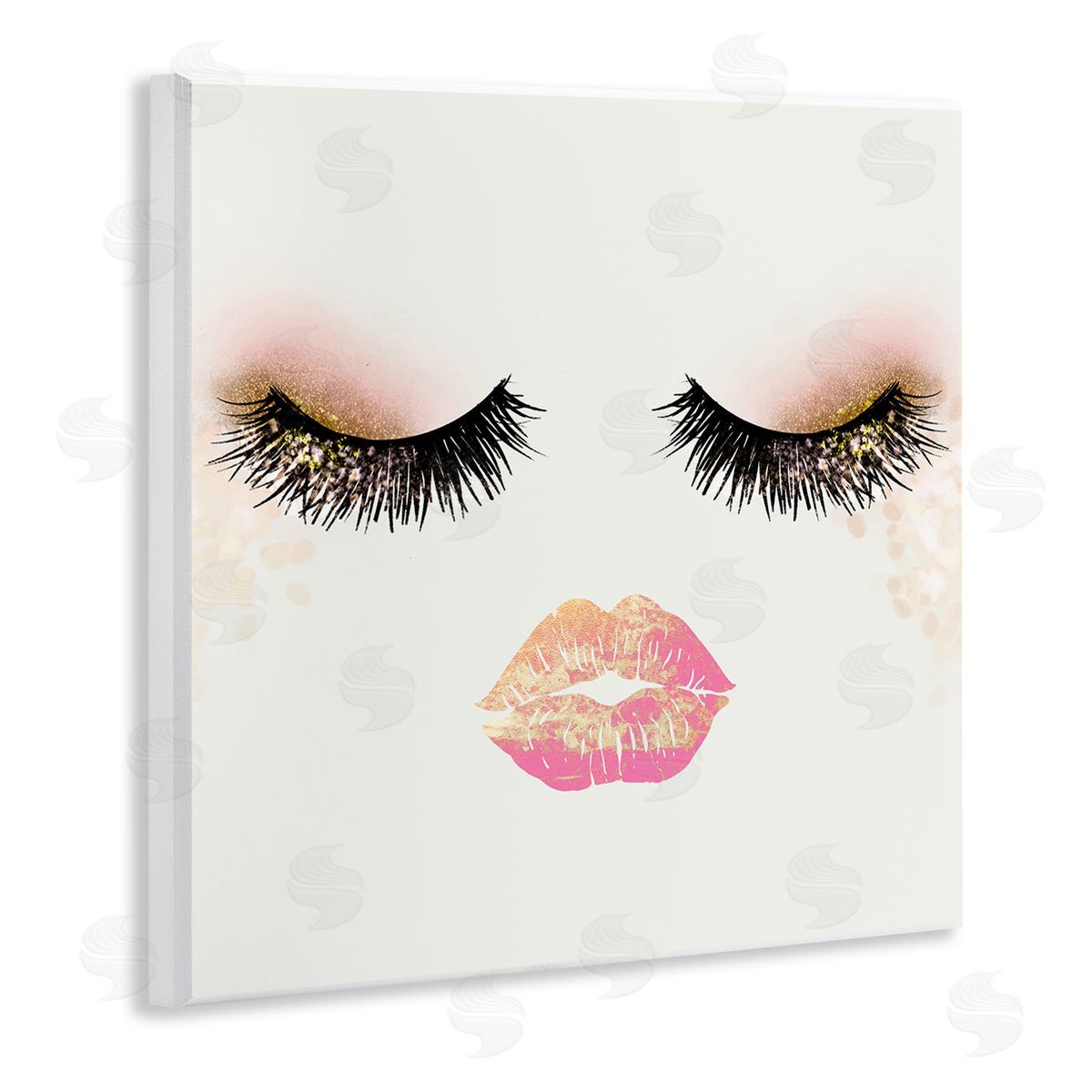 Ziwei Li Babe Face Sparkling Glamorous Fashion Mascara Makeup  Wooden Wall Plaque Art Print
