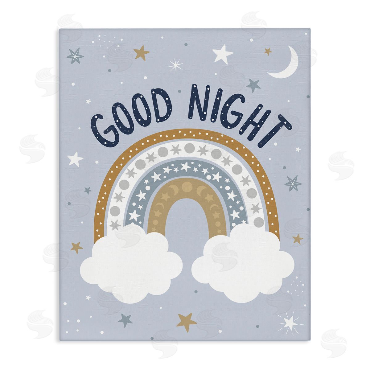 stupell industries Ilis Avilés | Good Night Astronomical Rainbow Outer Space Symbol Stripes Wall Art