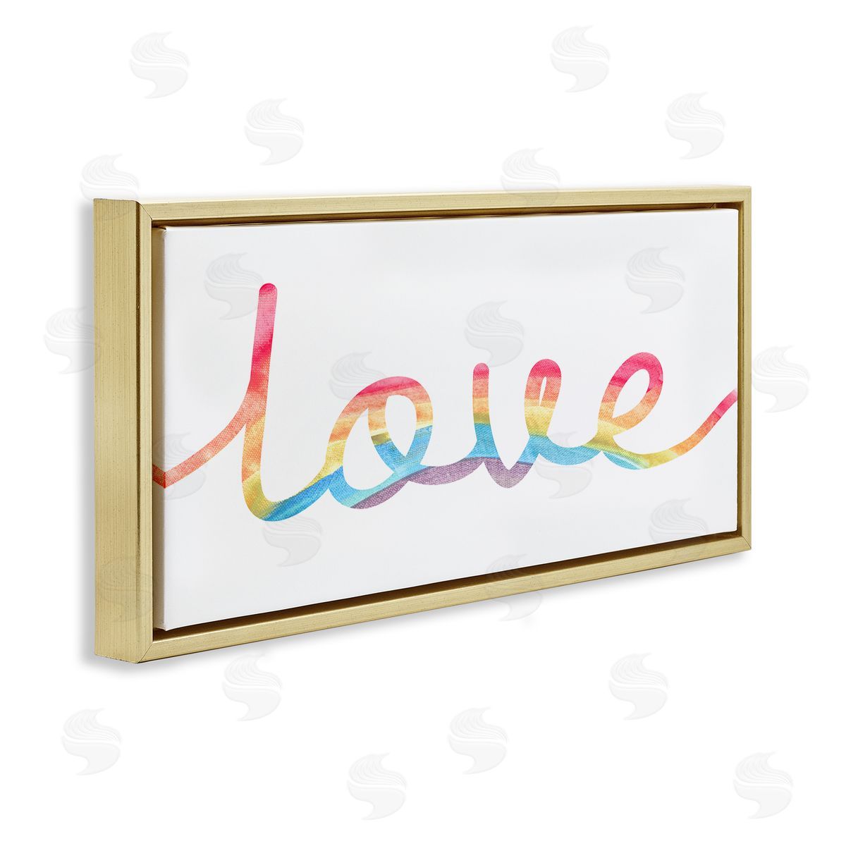 Stupell Studio Simplistic Rainbow Love Text Cursive Typography