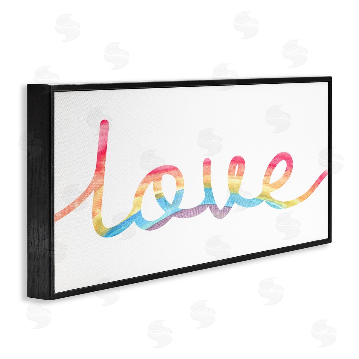 Stupell Studio Simplistic Rainbow Love Text Cursive Typography