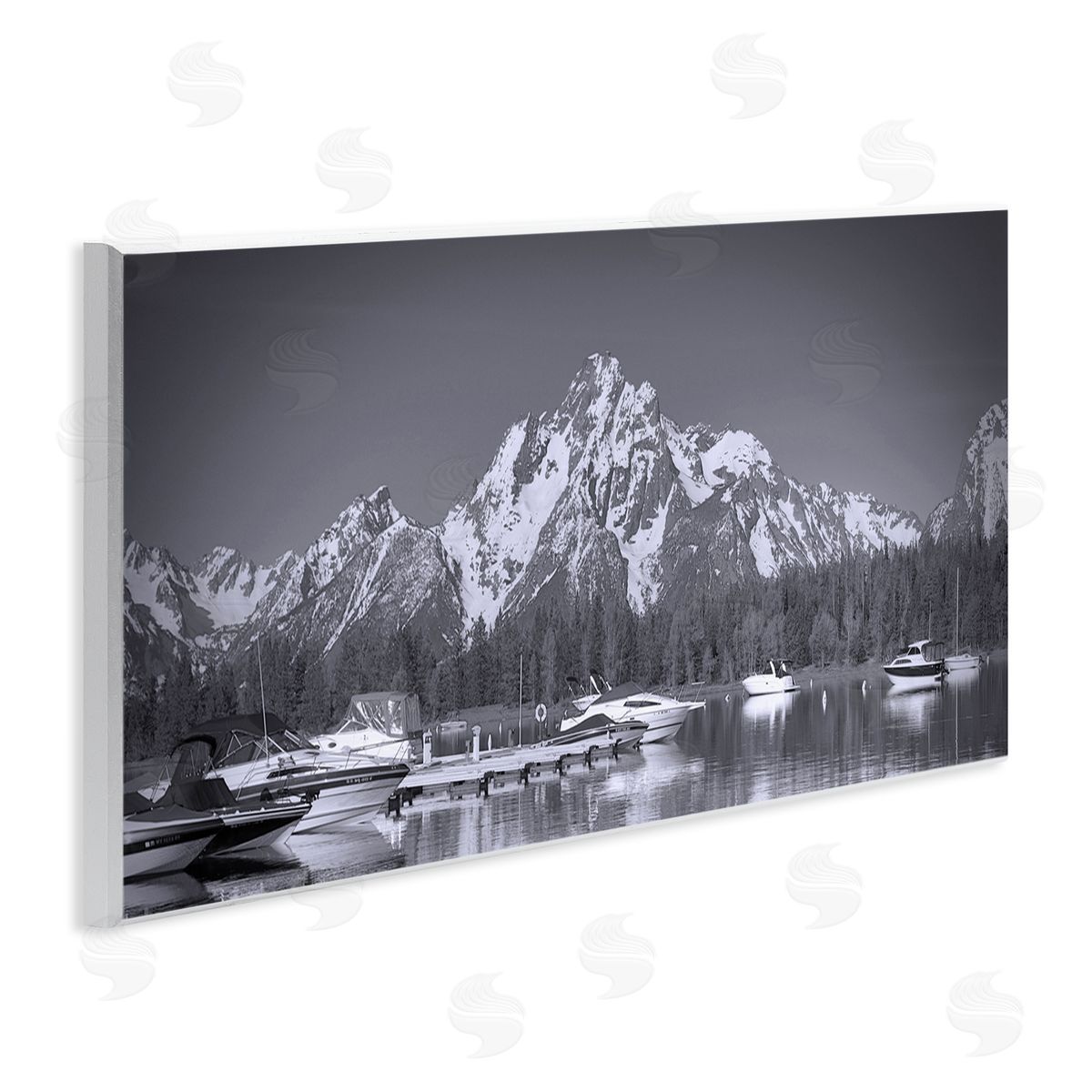 Daniel Sproul Icy Marina Bay Boat Port Snowy Mountain Summit