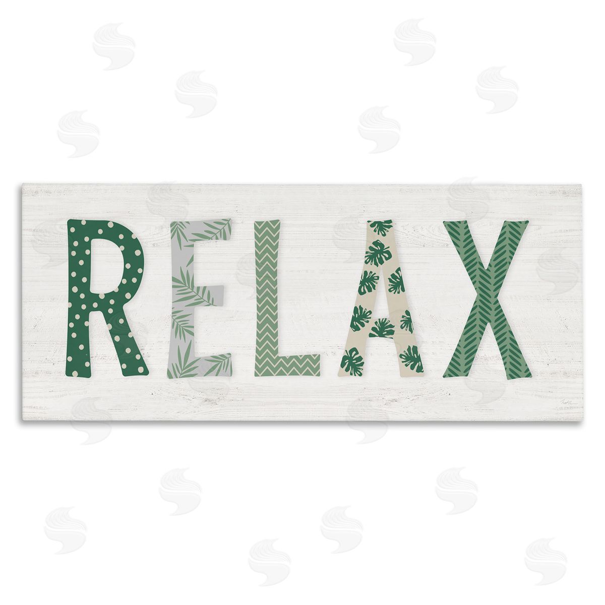 Natalie Carpentieri Relax Forest Leaf Letter Pattern Relaxation Sentiment