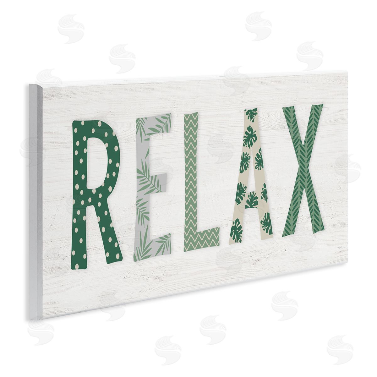Natalie Carpentieri Relax Forest Leaf Letter Pattern Relaxation Sentiment