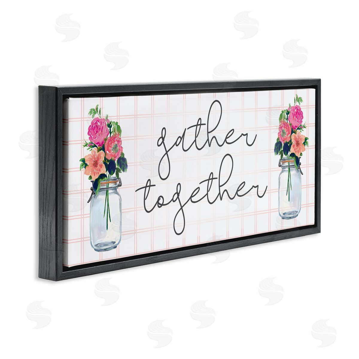 Dogwood Portfolio Gather Together Jar Floral Bouquet Geometric Kitchen Pattern 