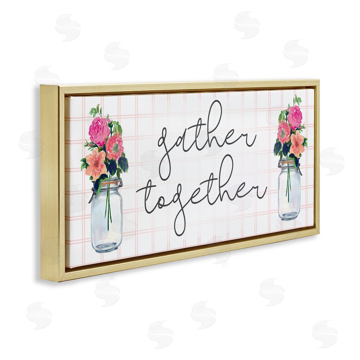 Dogwood Portfolio Gather Together Jar Floral Bouquet Geometric Kitchen Pattern 