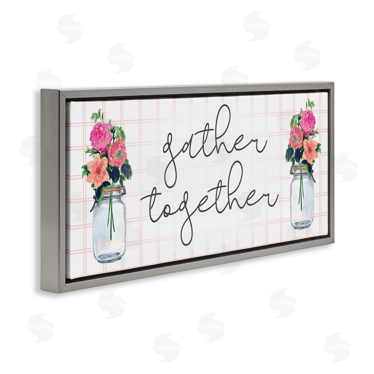 Dogwood Portfolio Gather Together Jar Floral Bouquet Geometric Kitchen Pattern 