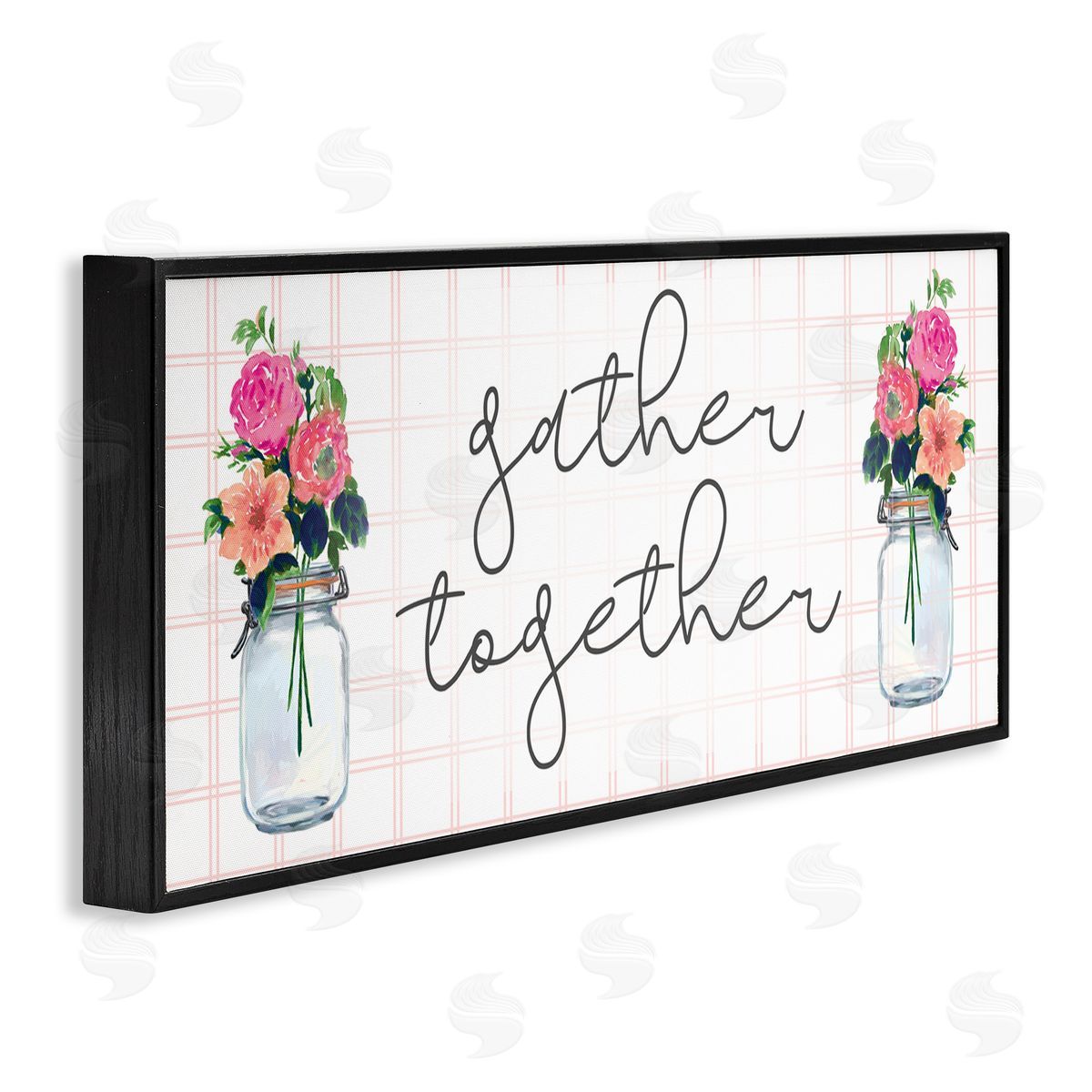 Dogwood Portfolio Gather Together Jar Floral Bouquet Geometric Kitchen Pattern 