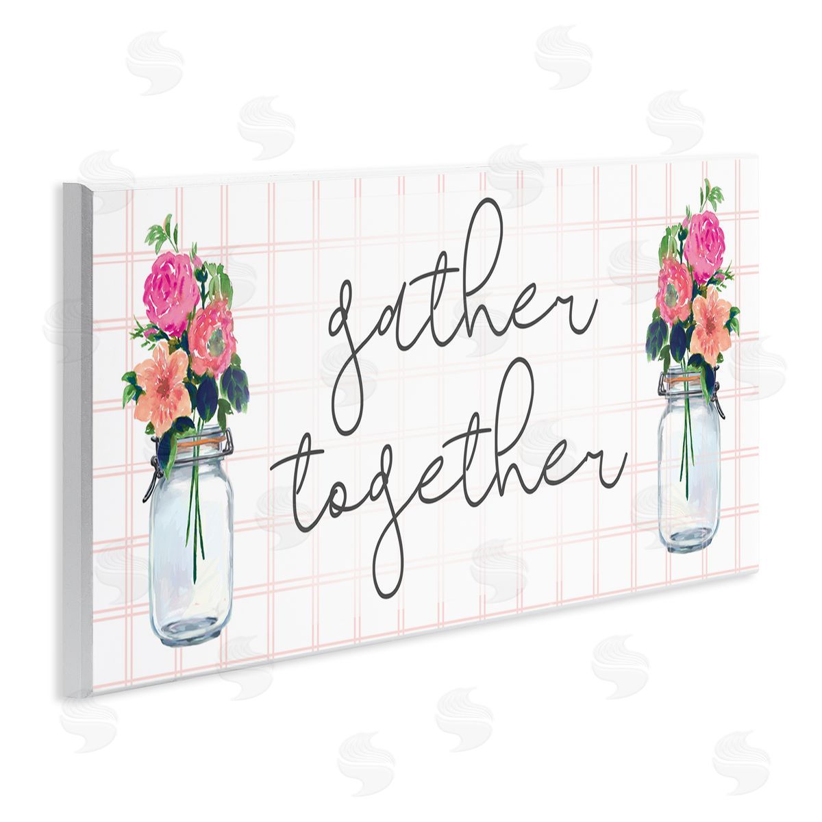 Dogwood Portfolio Gather Together Jar Floral Bouquet Geometric Kitchen Pattern 