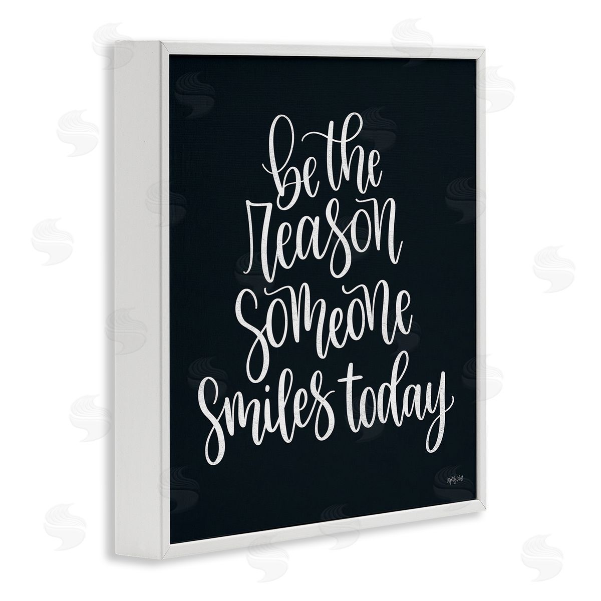 Imperfect Dust Be the Reason Someone Smiles Today Uplifting Phrase White Framed Glicee Wall Art Print
