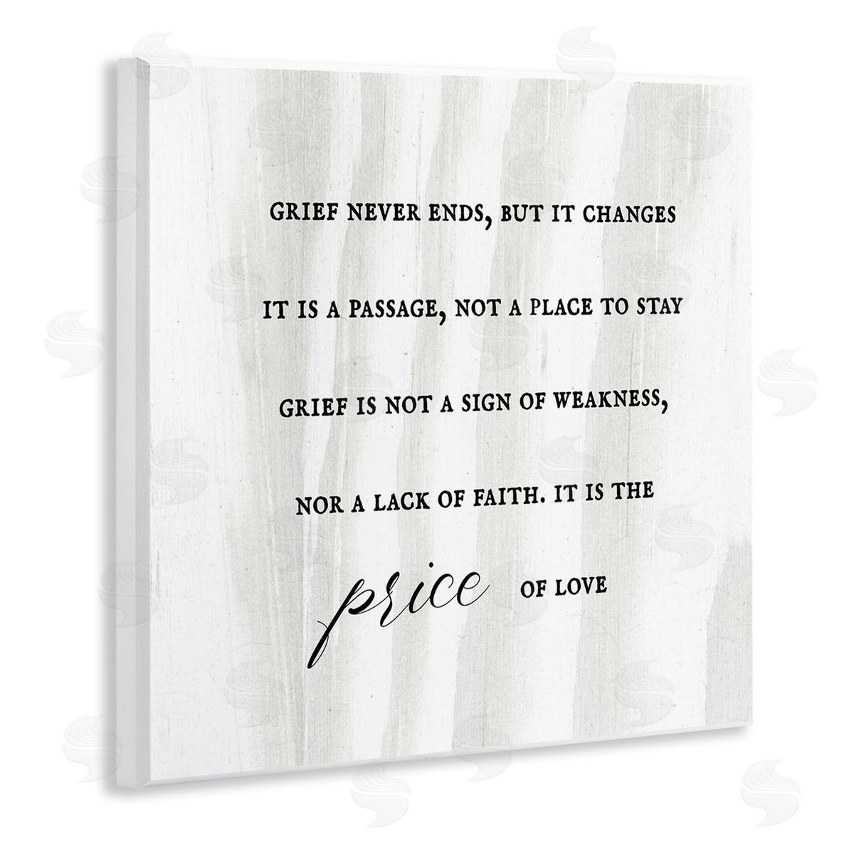 Stupell Studio Grief Is Love Inspirational Sorrowing Lamentation Phrase  Wooden Wall Plaque Art Print