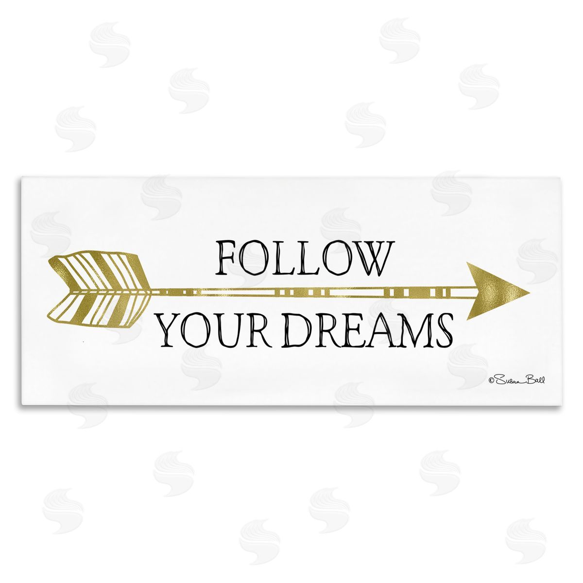 Follow Your Dreams with Arrow Canvas Wall Art, Home Decor by Susan Ball