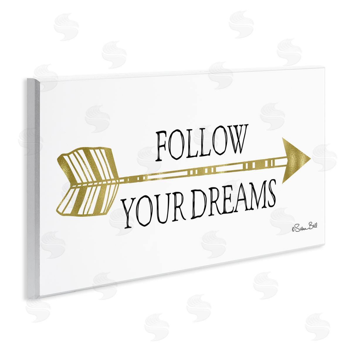 Follow Your Dreams with Arrow Wood Plaque Wall Art, Home Decor by Susan Ball