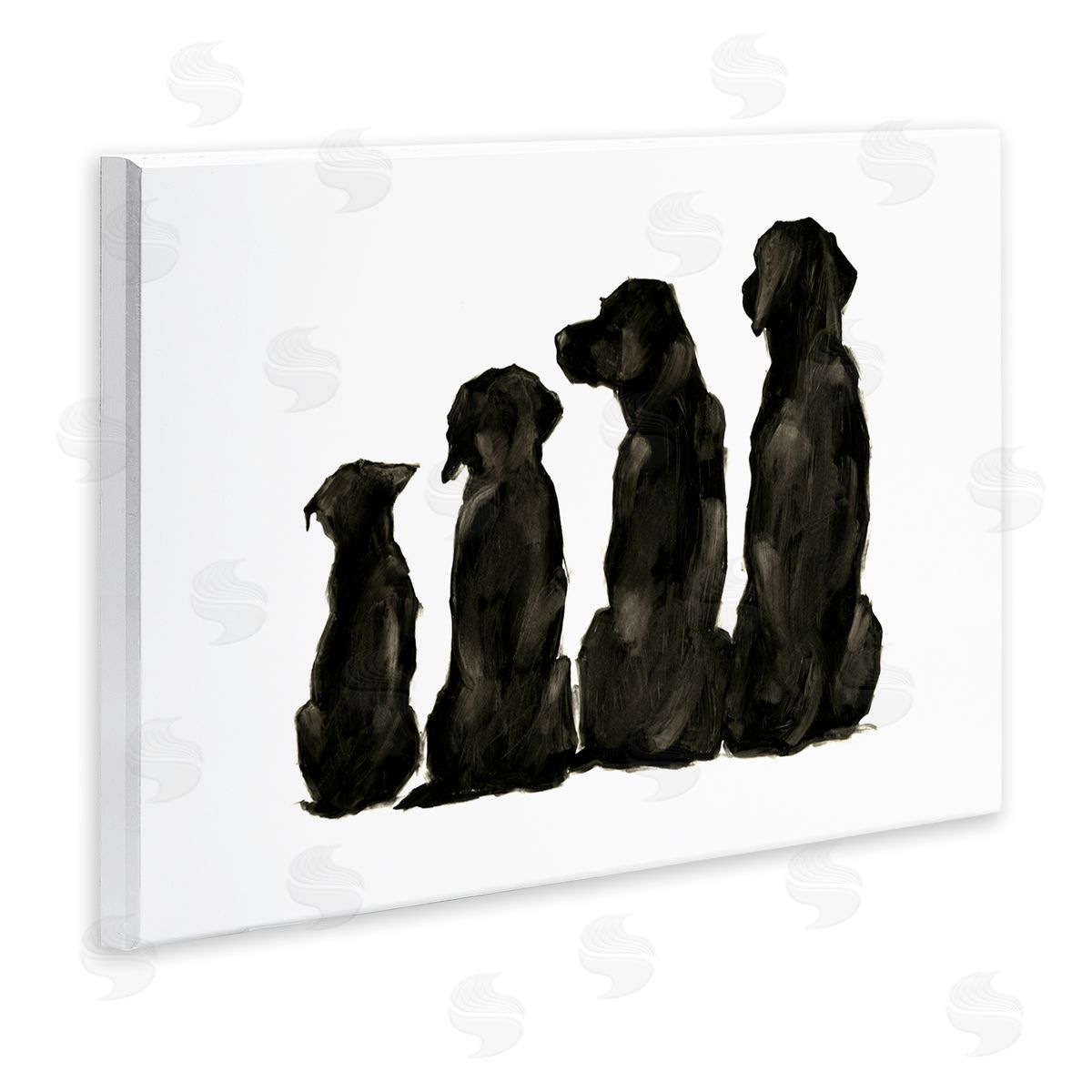 Family Pet Silhouette Design Wood Plaque Wall Art, Home Decor by Ethan Harper