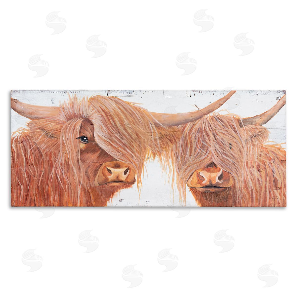Diane Fifer Beautiful Brown Countryside Highland Cow Cattle Longhorn Portrait  