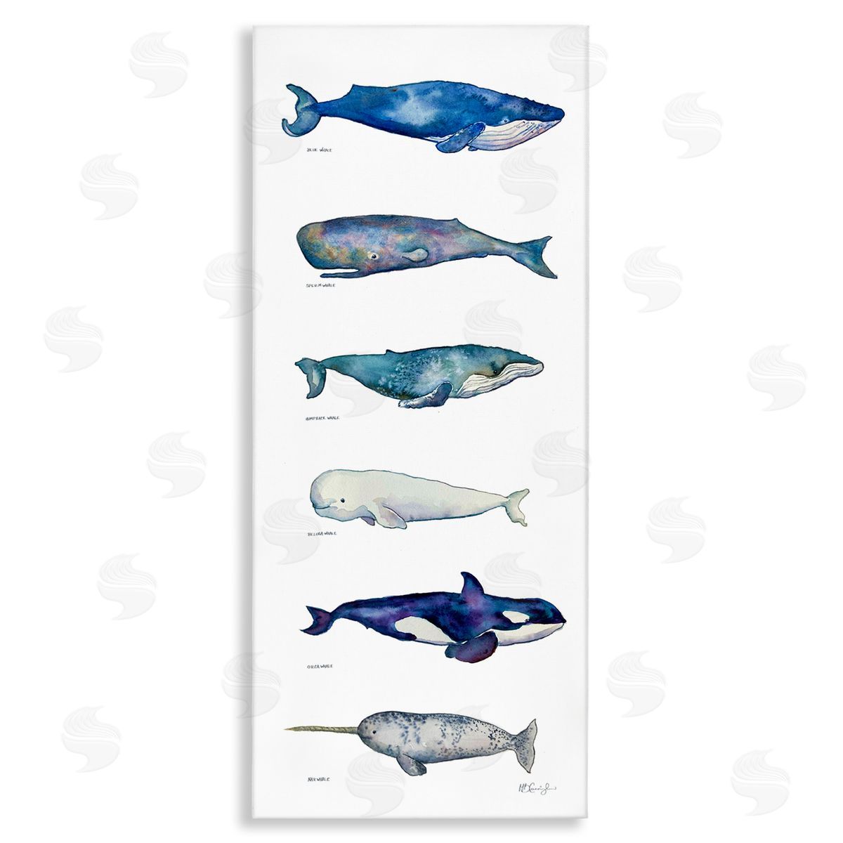 Maritime Sea Life Chart Canvas Wall Art, Home Decor by MB Cunningham