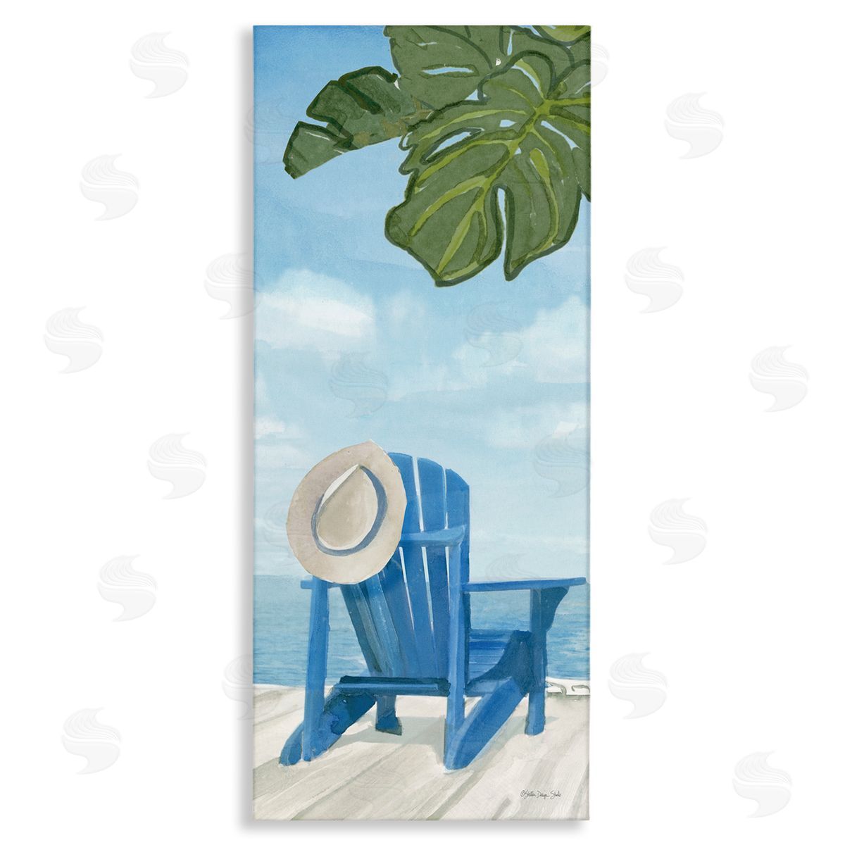 Stellar Design Studio Botanical Beach Chair Hat Ocean View Waterfr_sideont Botanicals