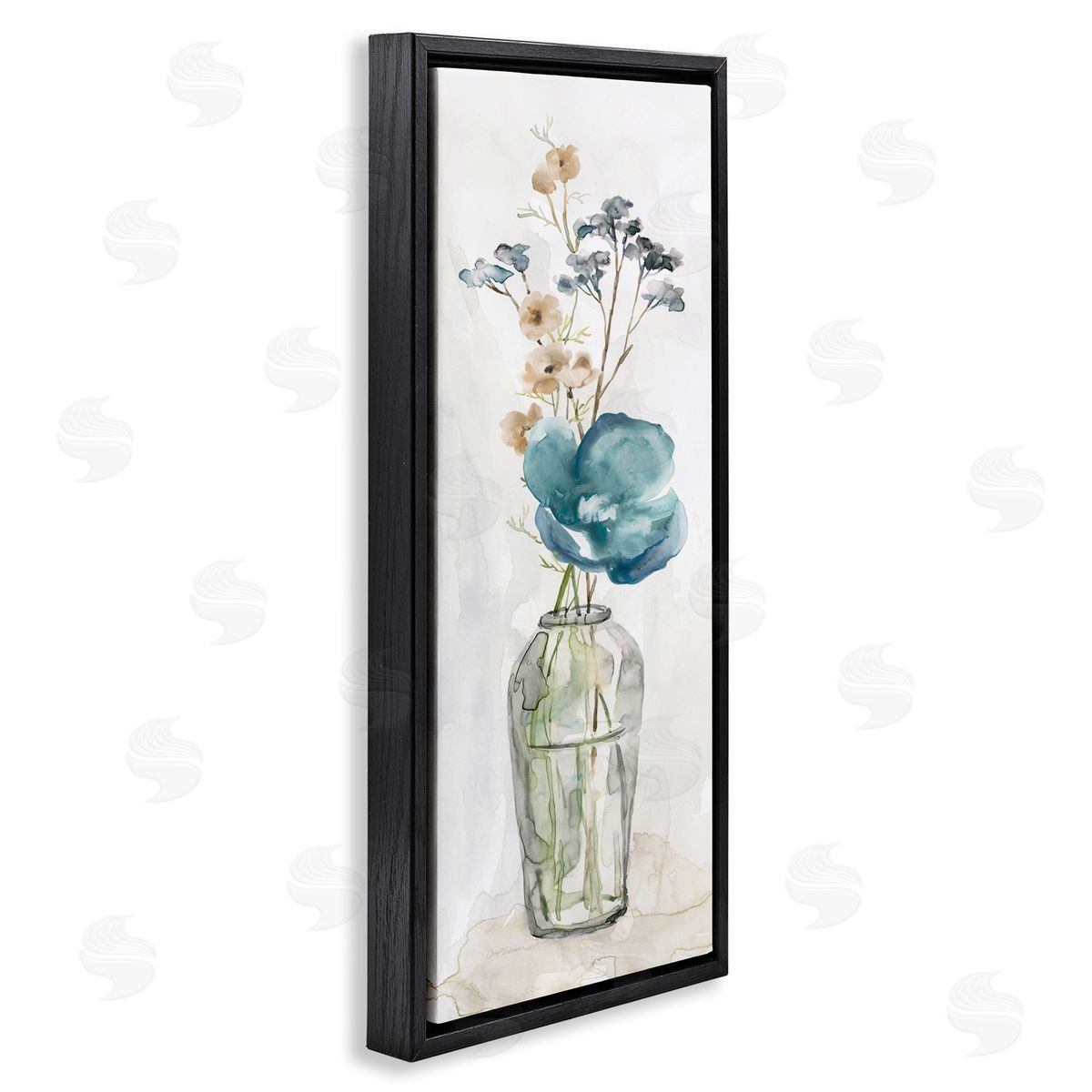 Carol Robinson Delicate Watercolor Ikebana Flower Blossoms Arrangement 