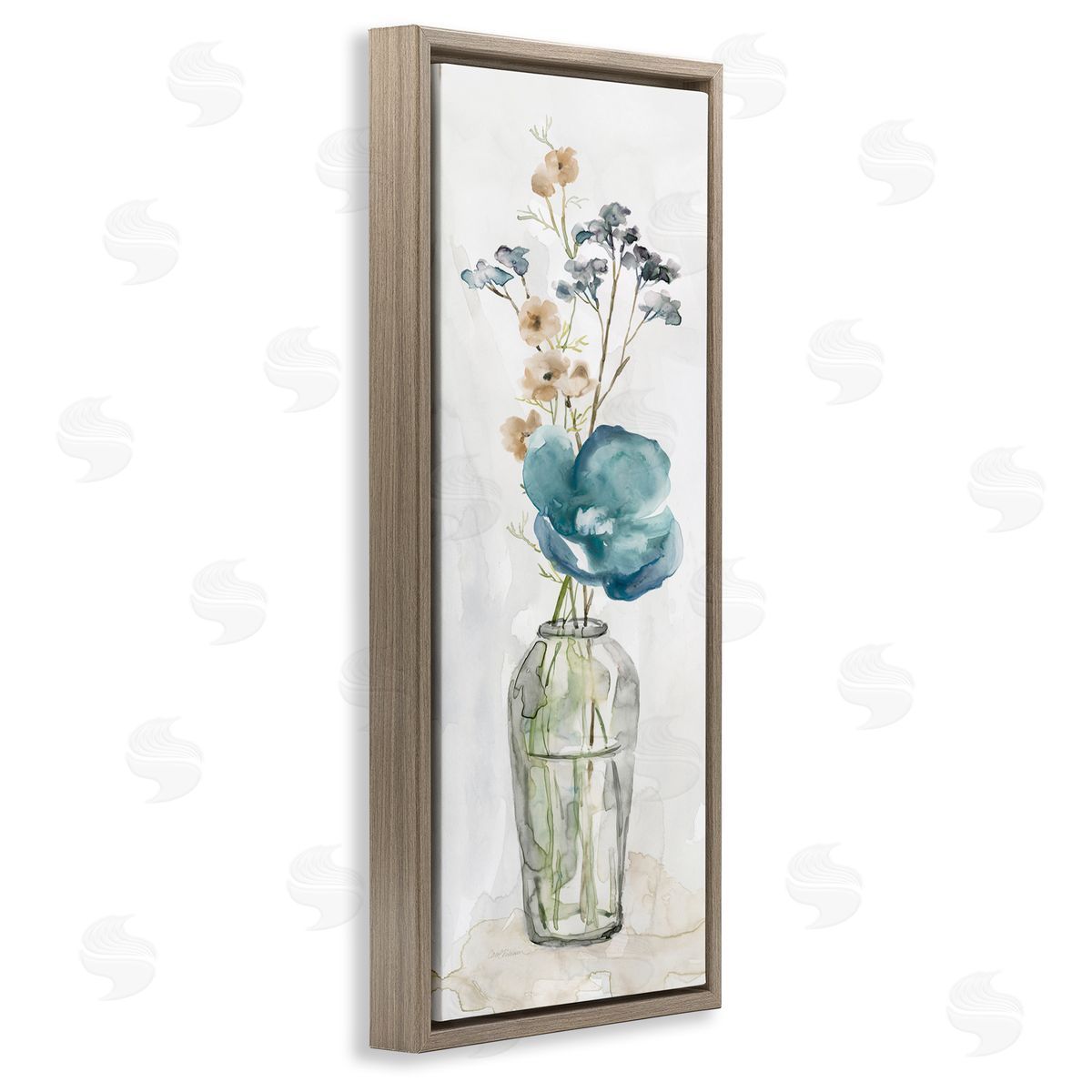 Carol Robinson Delicate Watercolor Ikebana Flower Blossoms Arrangement 